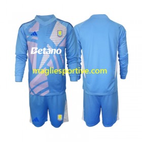 Completo Calcio Aston Villa Portiere Bambino Divisa Terza 2024-2025 ML